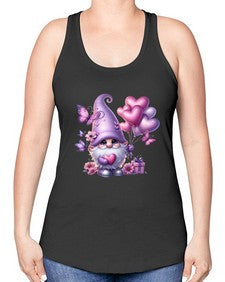 gnome with butterfly 19# - gnome -Racerback Tank