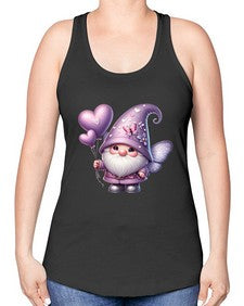 gnome with butterfly 25# - gnome -Racerback Tank