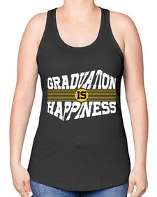 graduation is happiness 223# - graduation -Racerback Tank