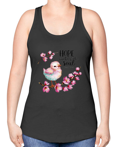 hope anchors the soul 41# - birds -Racerback Tank
