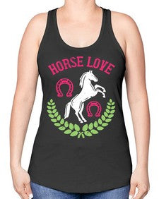 horse love Style 50# - horse -Racerback Tank
