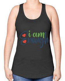 i am enough Style 104# - motivation -Racerback Tank