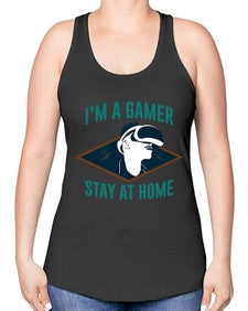im gamer stay at home 119# - video games -Racerback Tank