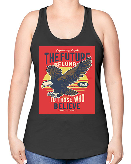 legendary eagle 55# - birds -Racerback Tank