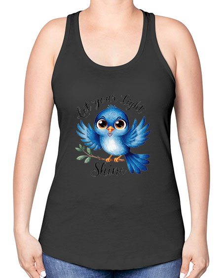 let your light shine 61# - birds -Racerback Tank