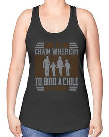 love is the chain whereby to bind a child to its parents 386# - parents day -Racerback Tank