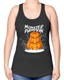 monster pumpkin 939# - art pop art -Racerback Tank