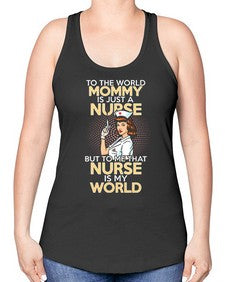 my mommy is just a nurse 1109# - nurse -Racerback Tank