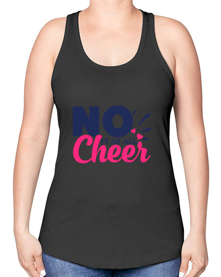 no fear all cheer 1728# - cheer -Racerback Tank