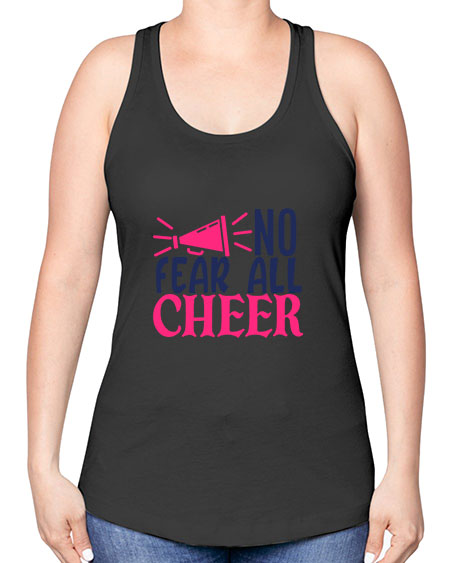 no fear all cheer 1739# - cheer -Racerback Tank