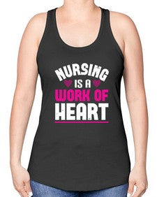 nursing is a work of heart Style 1265# - nurse -Racerback Tank