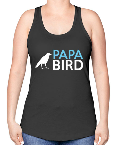 papa bird 65# - birds -Racerback Tank