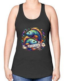pisces 361# - pisces -Racerback Tank