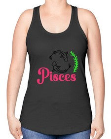 pisces 372# - pisces -Racerback Tank