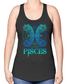 pisces Zodiac 381# - pisces -Racerback Tank
