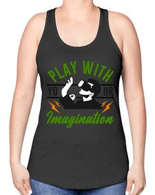 play with imagination 146# - video games -Racerback Tank