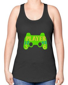 player 38# - video games -Racerback Tank