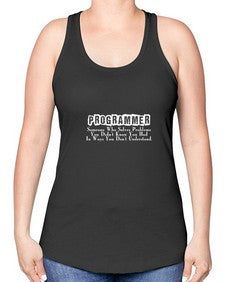 programmer some one who 1# - computer -Racerback Tank