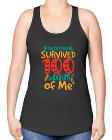 second grade survived one hundred days of me 834# - second grade -Racerback Tank