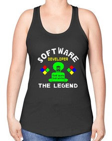software developer the legend 16# - computer -Racerback Tank