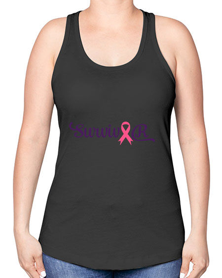 survivor 251# - breast cancer -Racerback Tank