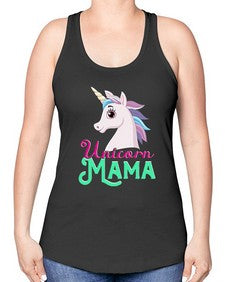 unicorn mama 471# - unicorn -Racerback Tank