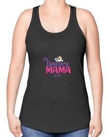unicorn mama 472# - unicorn -Racerback Tank
