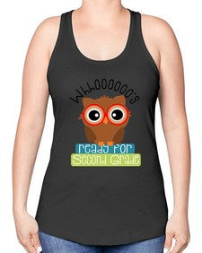 whooos ready for second grade 1007# - second grade -Racerback Tank