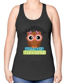 whooos ready for third grade girl 1010# - third grade -Racerback Tank