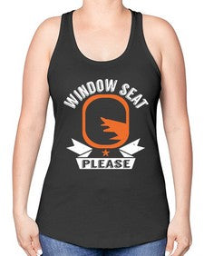 window seat please  51# - airplane -Racerback Tank