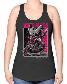 worldatwartshirtdesign 1254# - art pop art -Racerback Tank