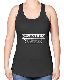 worlds best uncle 698# - uncle -Racerback Tank