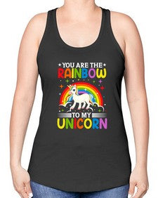 you are the rainbow to my unicorn 562# - unicorn -Racerback Tank