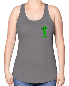 Alien in Pocket Side 3# - ufo -Racerback Tank