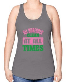 All surfaces clean at all times Style 37# - cleaner -Racerback Tank
