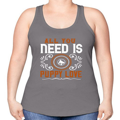 All you need is puppy love Style 155# - dogs -Racerback Tank