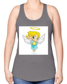 Angel 7# - cartoon general -Racerback Tank