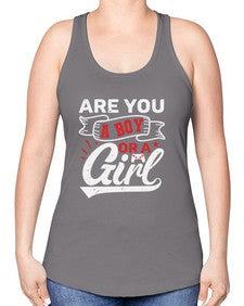 Are you a boy or a girl 2# - video games -Racerback Tank