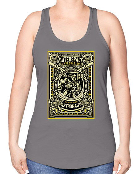 Astronaut Outerspace Exploration 36# - space -Racerback Tank