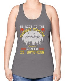 Be nice to the forensic computer analyst 32# - computer -Racerback Tank