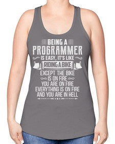 Being a Programmer 4# - computer -Racerback Tank