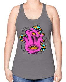 Bored high five 23# - cartoon general -Racerback Tank