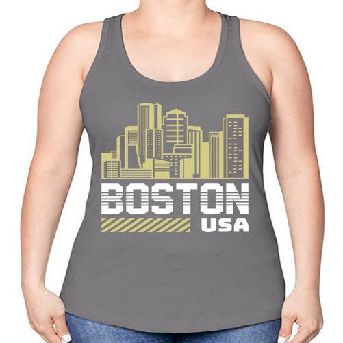 Boston 480# - cities -Racerback Tank