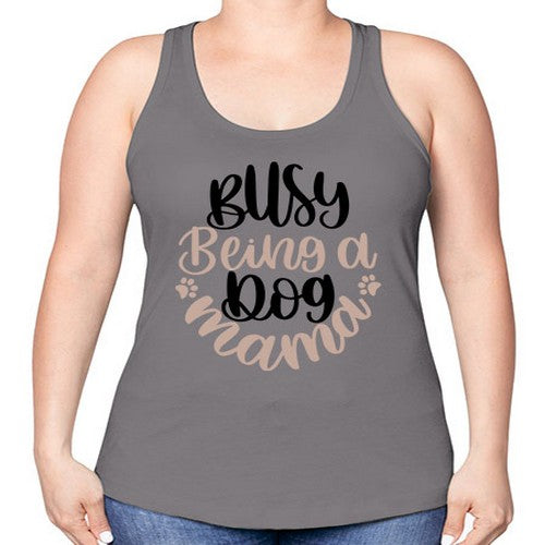Busy Being A Dog Style 32# - dogs -Racerback Tank