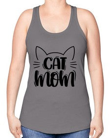 Cat Mom Style 85# - cats -Racerback Tank