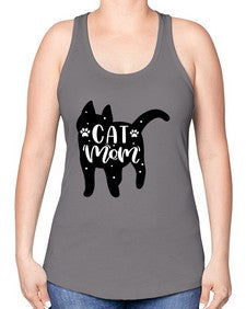 Cat Mom Style 86# - cats -Racerback Tank