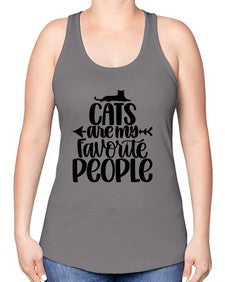 Cats Are My Favorite People Style 90# - cats -Racerback Tank