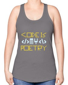 Code is my poetry 21# - computer -Racerback Tank
