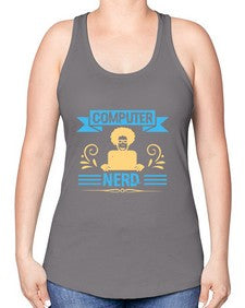 Computer Nerd 10# - computer -Racerback Tank