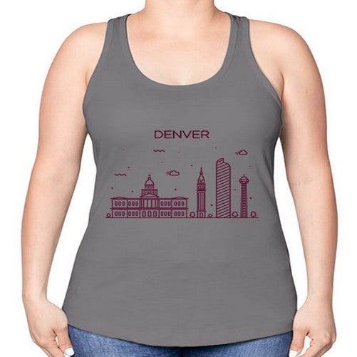 Denver 659# - cities -Racerback Tank